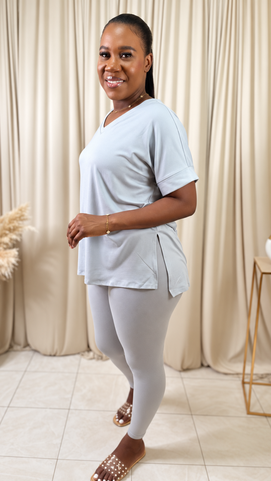 Gia Leggings Set - LT Grey