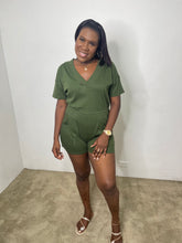 Load image into Gallery viewer, Cozy up Romper - Army Green
